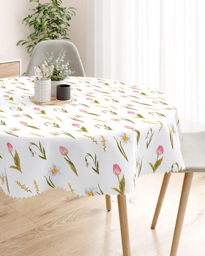 Runde Tischdecke Teflon - Frühlingsstimmung