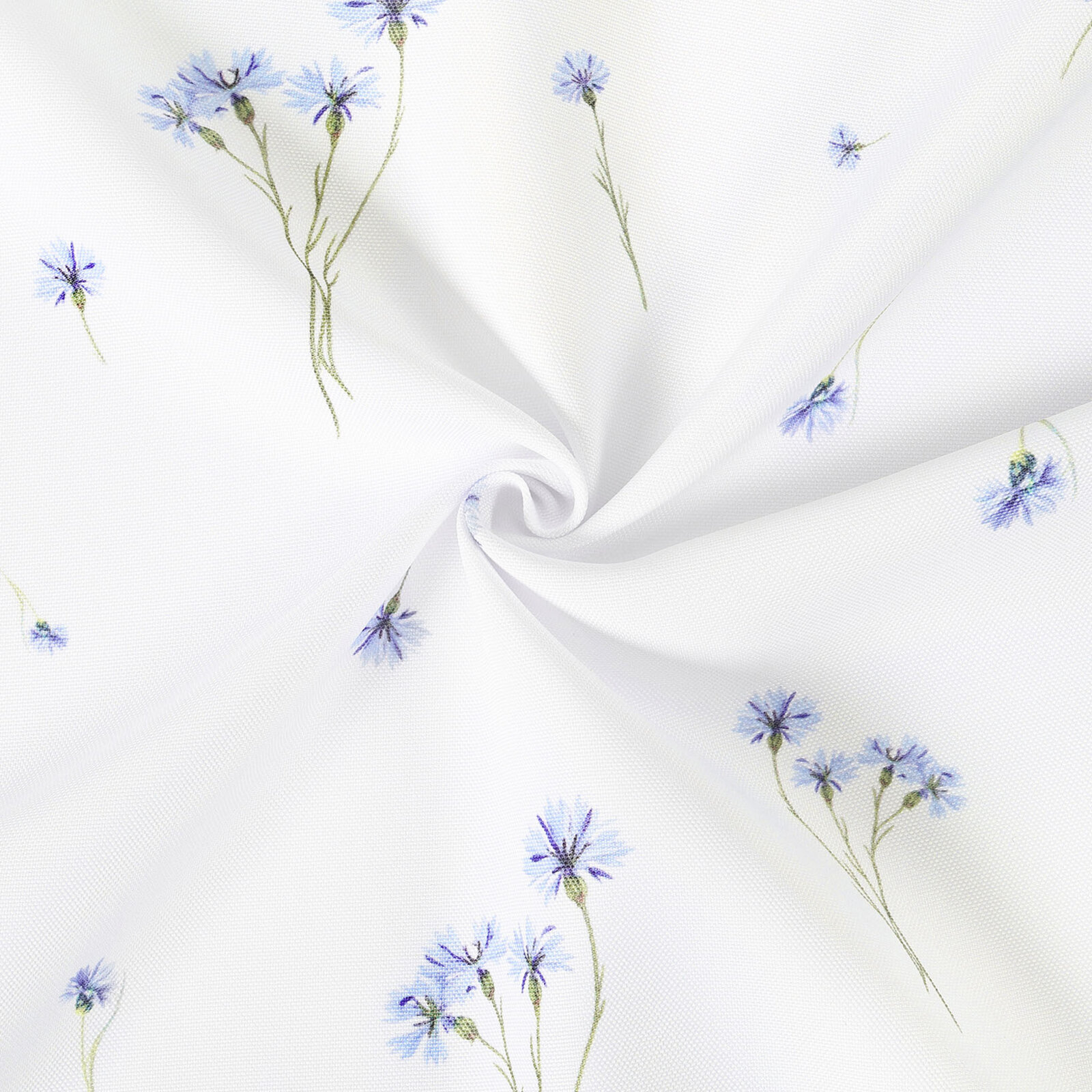 Teflonstoff für Tischdecken - Blaue Kornblumen
