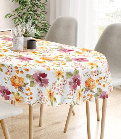 Ovale Tischdecke Teflon - Hibiskusblüten