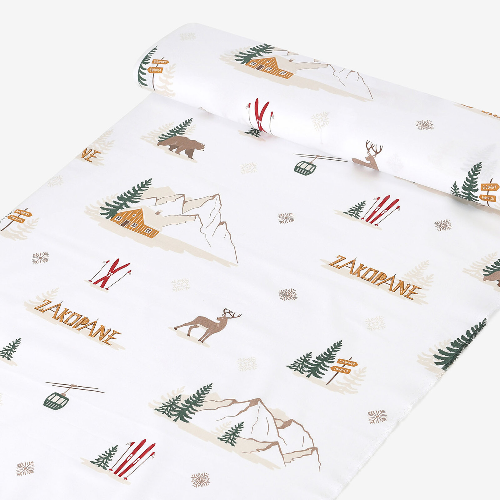 Weihnachtlicher Baumwollstoff - Zakopane