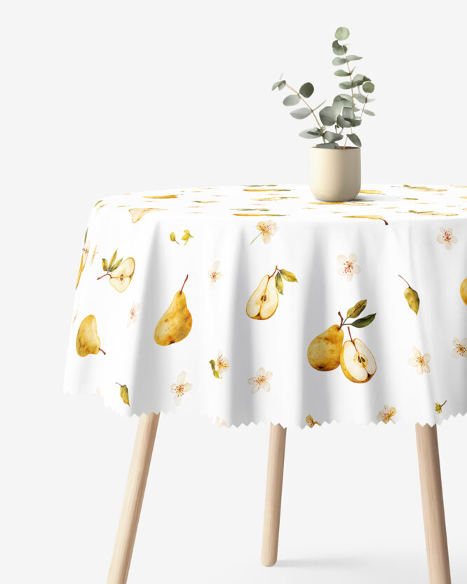 Runde Tischdecke Teflon - Birnengarten
