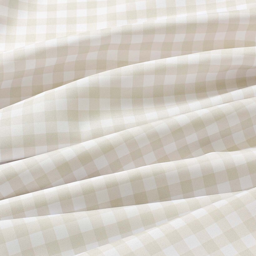 Teflonstoff für Tischdecken - beige Würfel