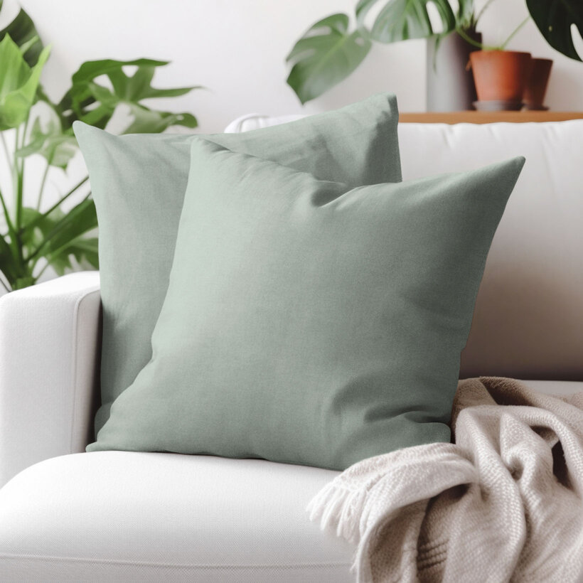 Dekorativer Kissenbezug Marbella - salbeigrün