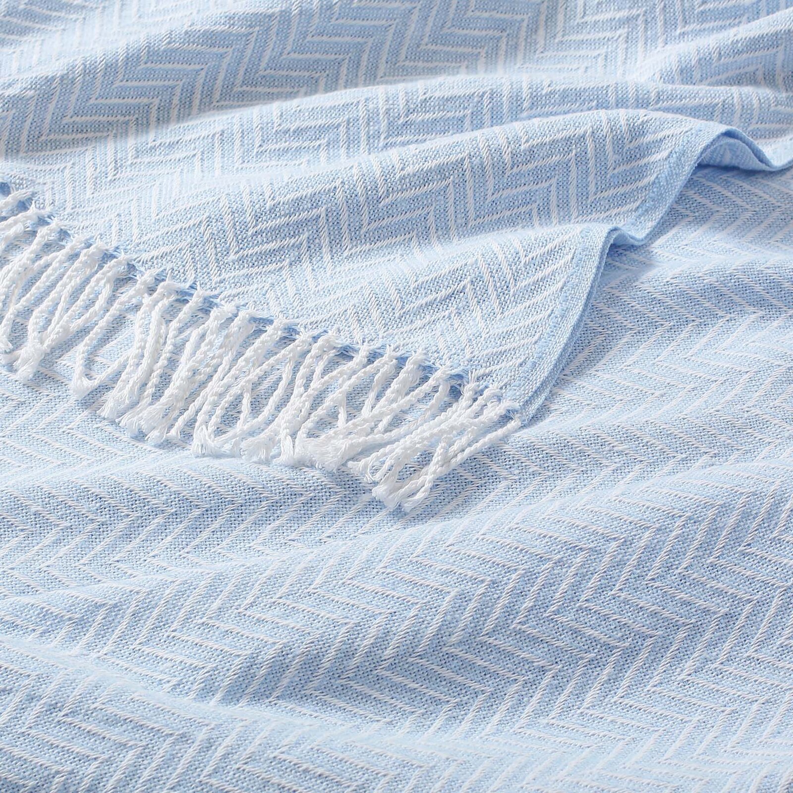 Plaid Zickzack - blau