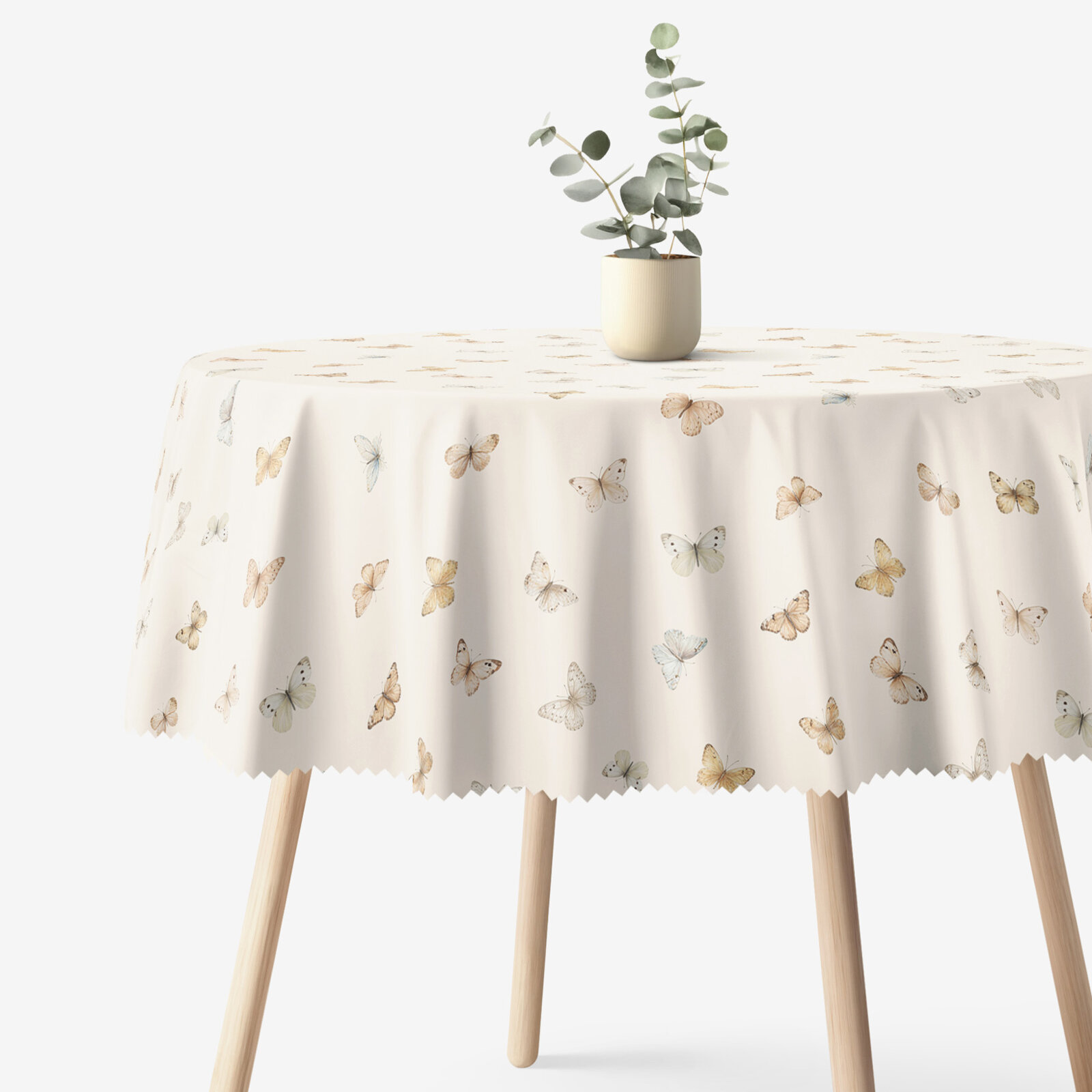 Runde Tischdecke Teflon - Schmetterlinge