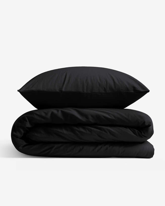 Bettwäsche aus Baumwolle - schwarz
