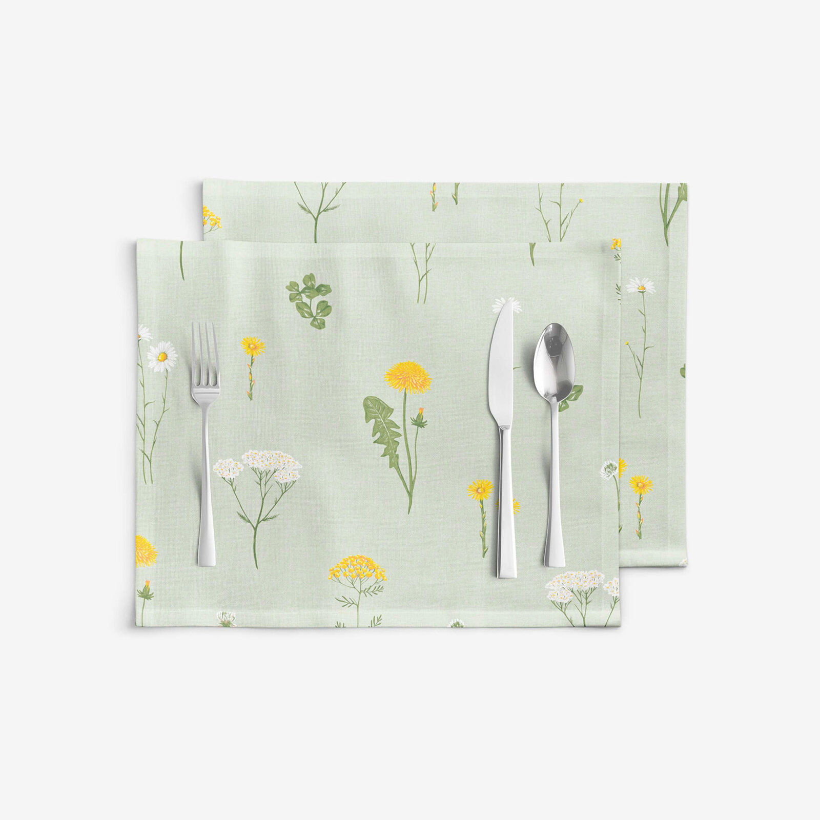 Tischset 100% Baumwolle - Grüne Wiese - 2 Stück