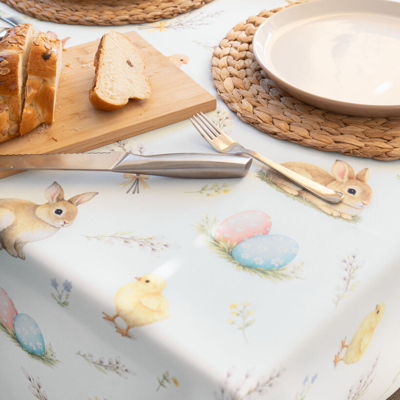 Ostern Eckige Teflon-Tischdecke - Frohe Ostern