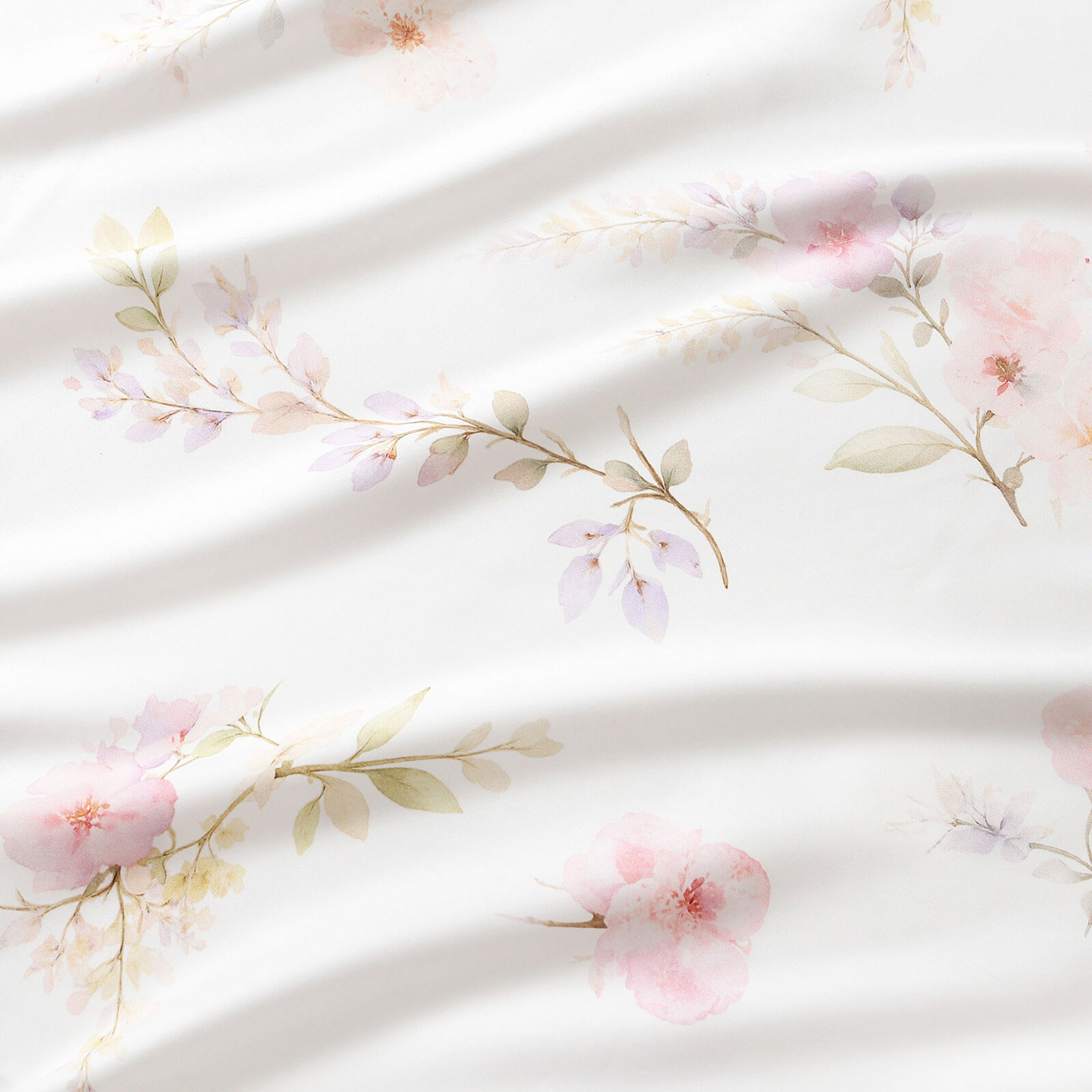Mako-Satin - Romantische Wiese
