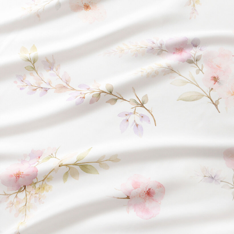 Mako-Satin - Romantische Wiese