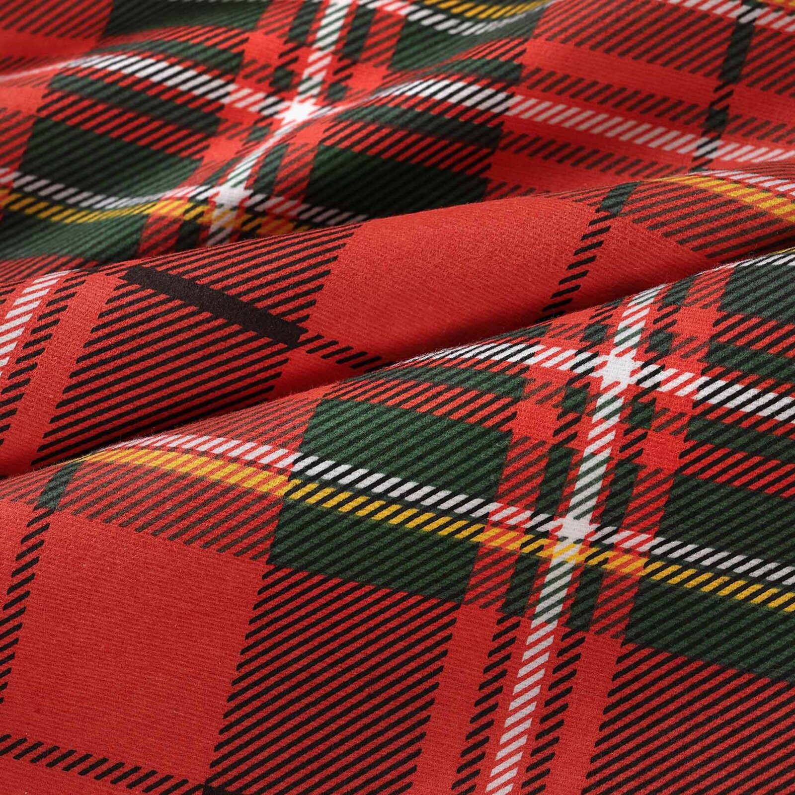 Weihnachtlicher Kissenbezug aus Flanell - rotes Karo