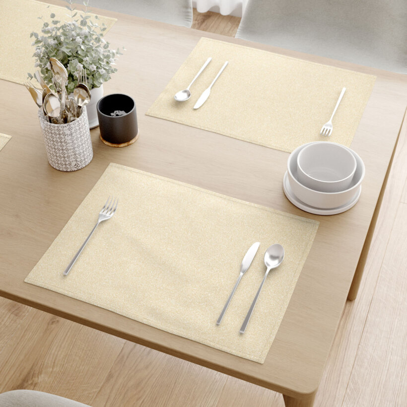 Exklusives Weihnachtstischset - goldfarbe mit Glitzereffekt - Set 2 Stücke