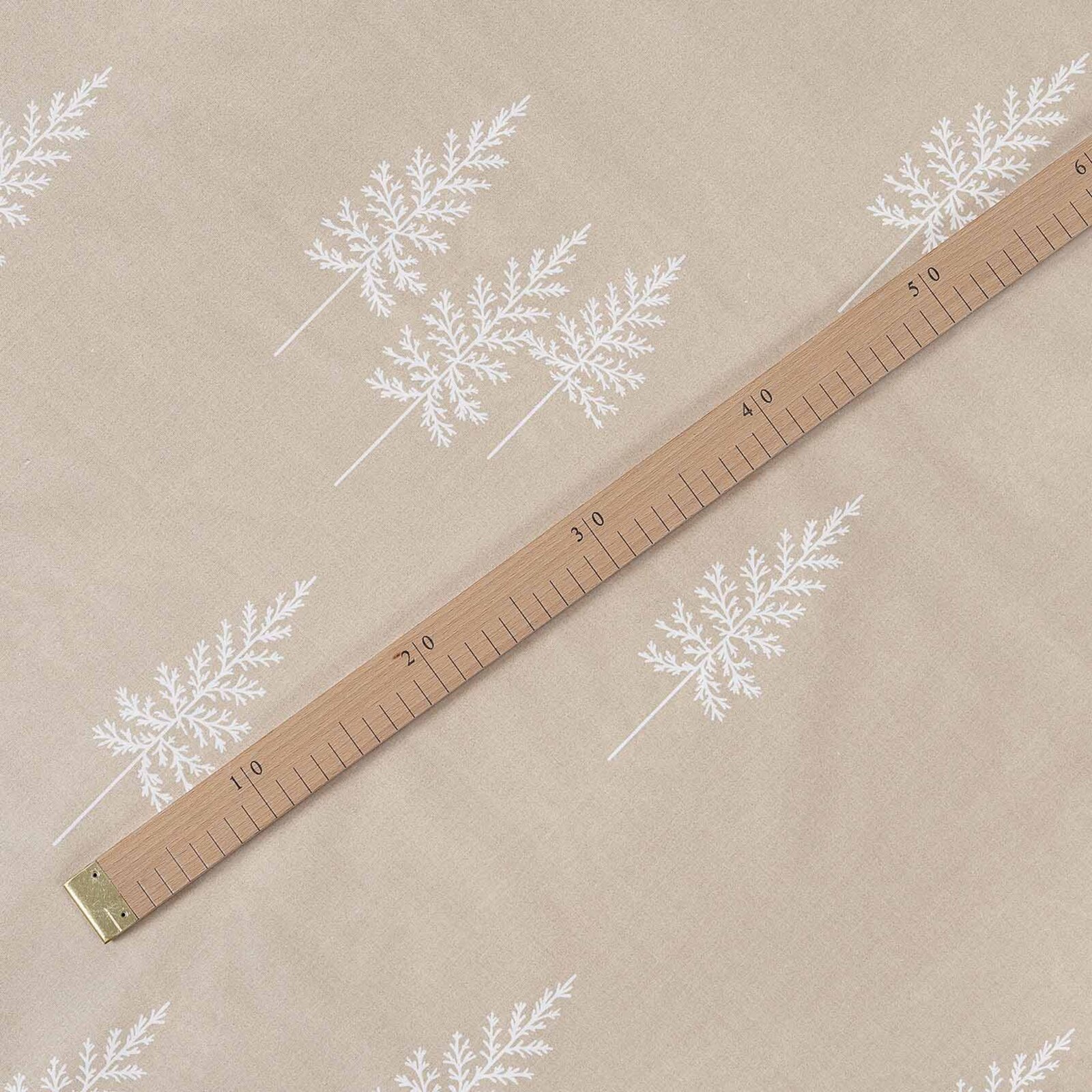 Weihnachtlicher Baumwollstoff - Nordische Tannenbäume