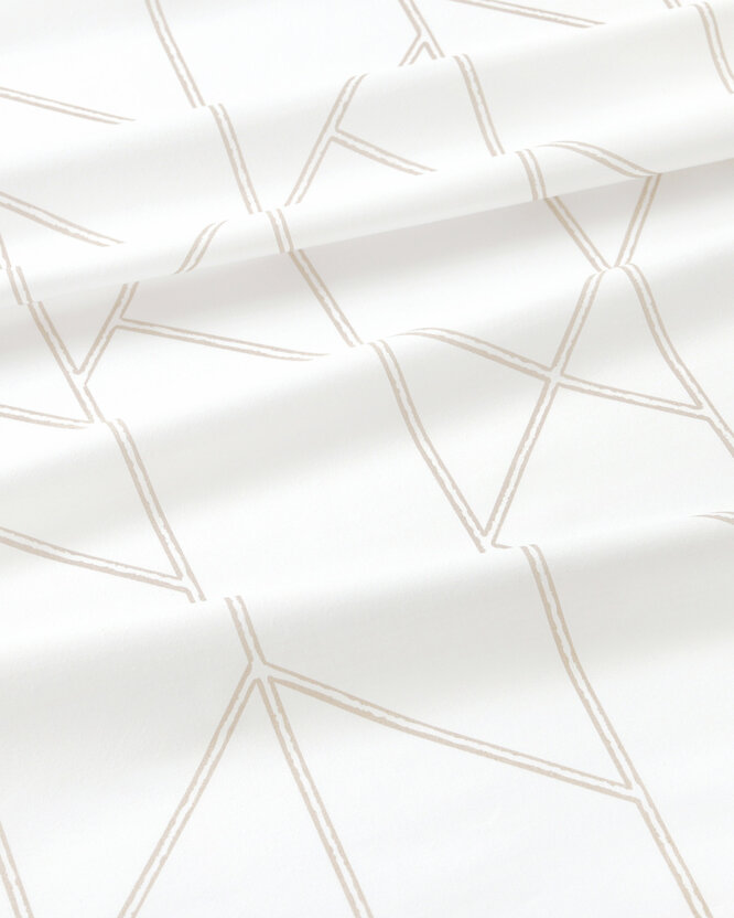 Baumwollstoff - Geometrische Linien auf Weiß