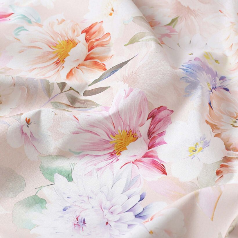 Runde Tischdecke 100% Baumwolle Deluxe - wilde Blumen