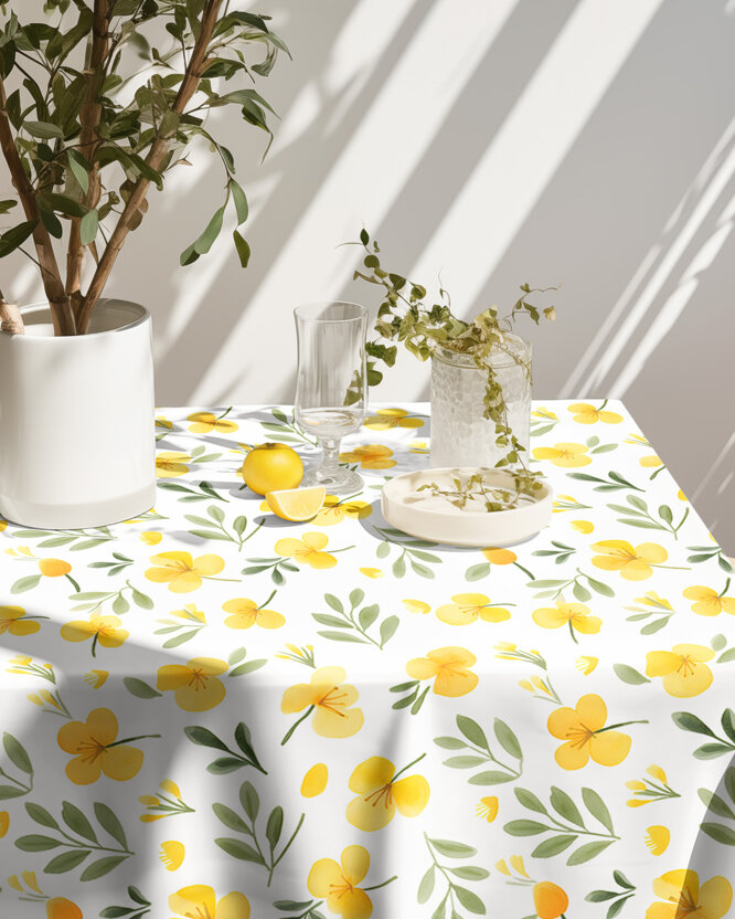 Eckige Tischdecke Teflon - Nachtkerze