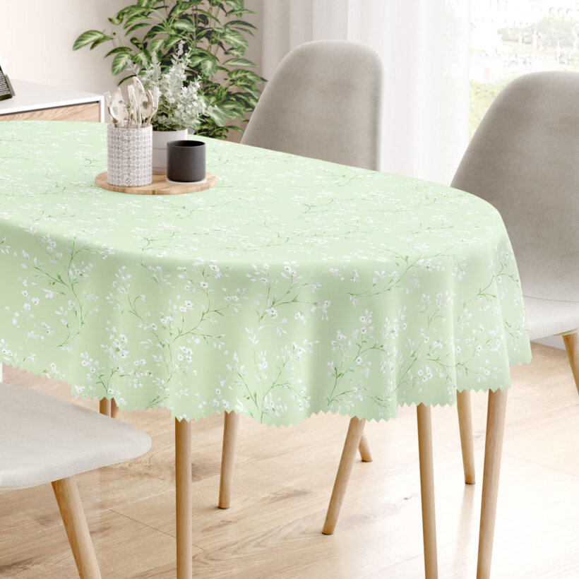 Ovale Tischdecke Teflon - Jasminblüten