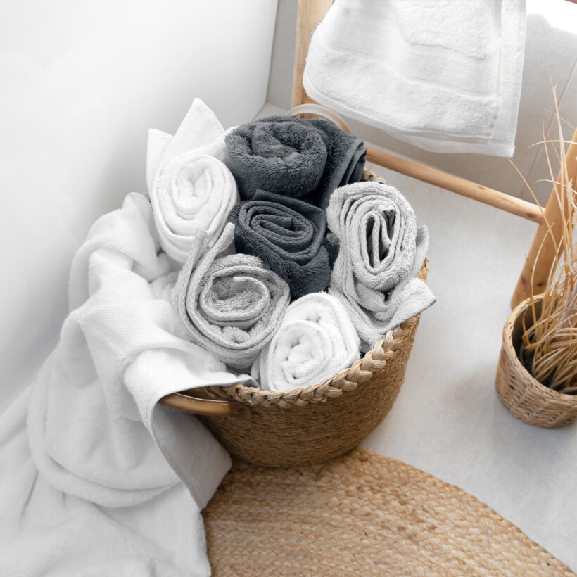 Bambus-Handtuch/Badetuch – burgunderrosa