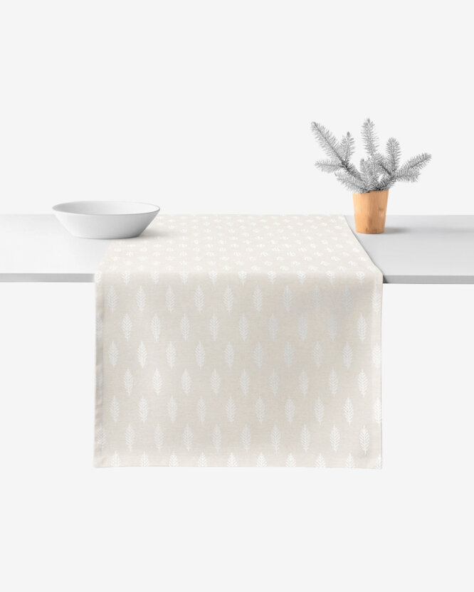 Weihnachtlicher Tischläufer Natura - Ästchen auf natürlicher