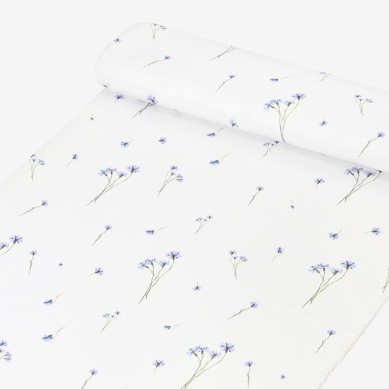 Teflonstoff für Tischdecken - Blaue Kornblumen