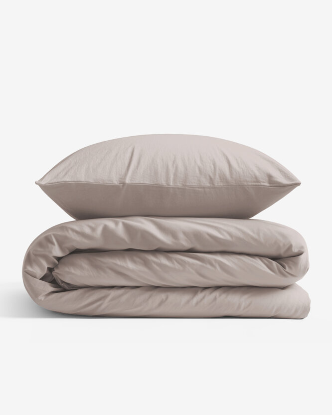 Bettwäsche aus Baumwolle - graubraun