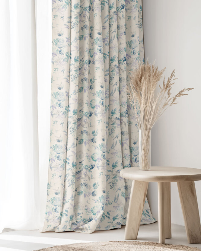 Dekorativer Vorhang Valencia - Pflanzenabdrücke