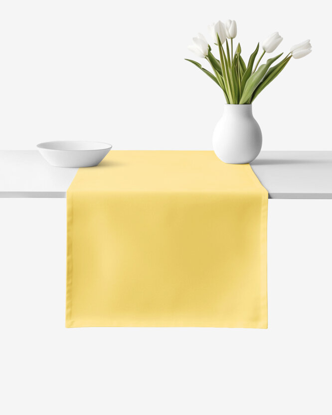 Tischläufer aus 100% Baumwolle - gelb