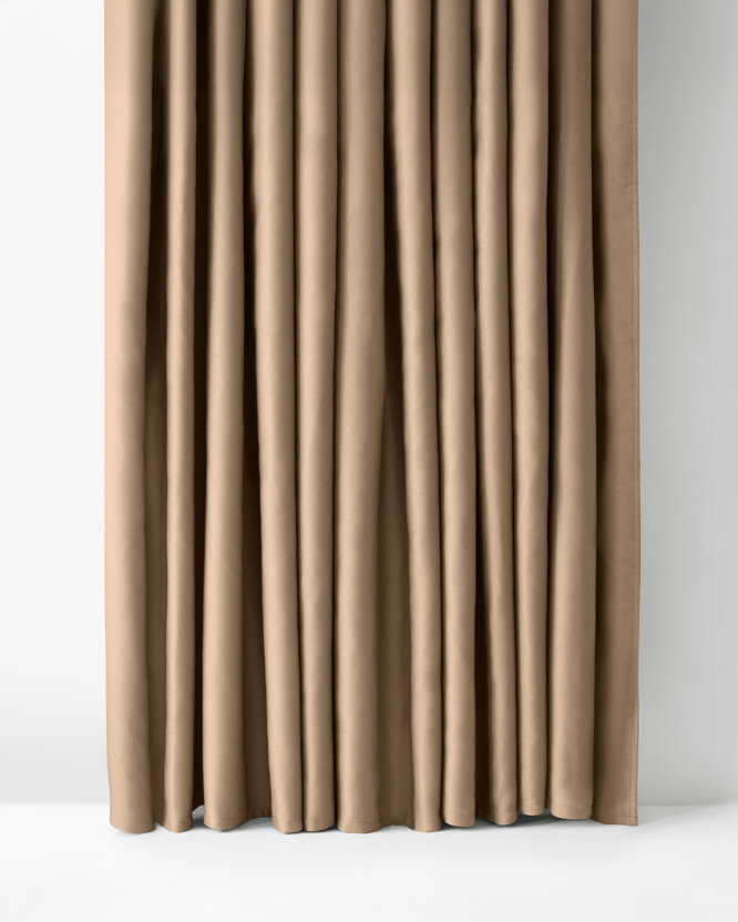 Blackout Verdunkelungsvorhang mit Satin-Glanz - goldbeige