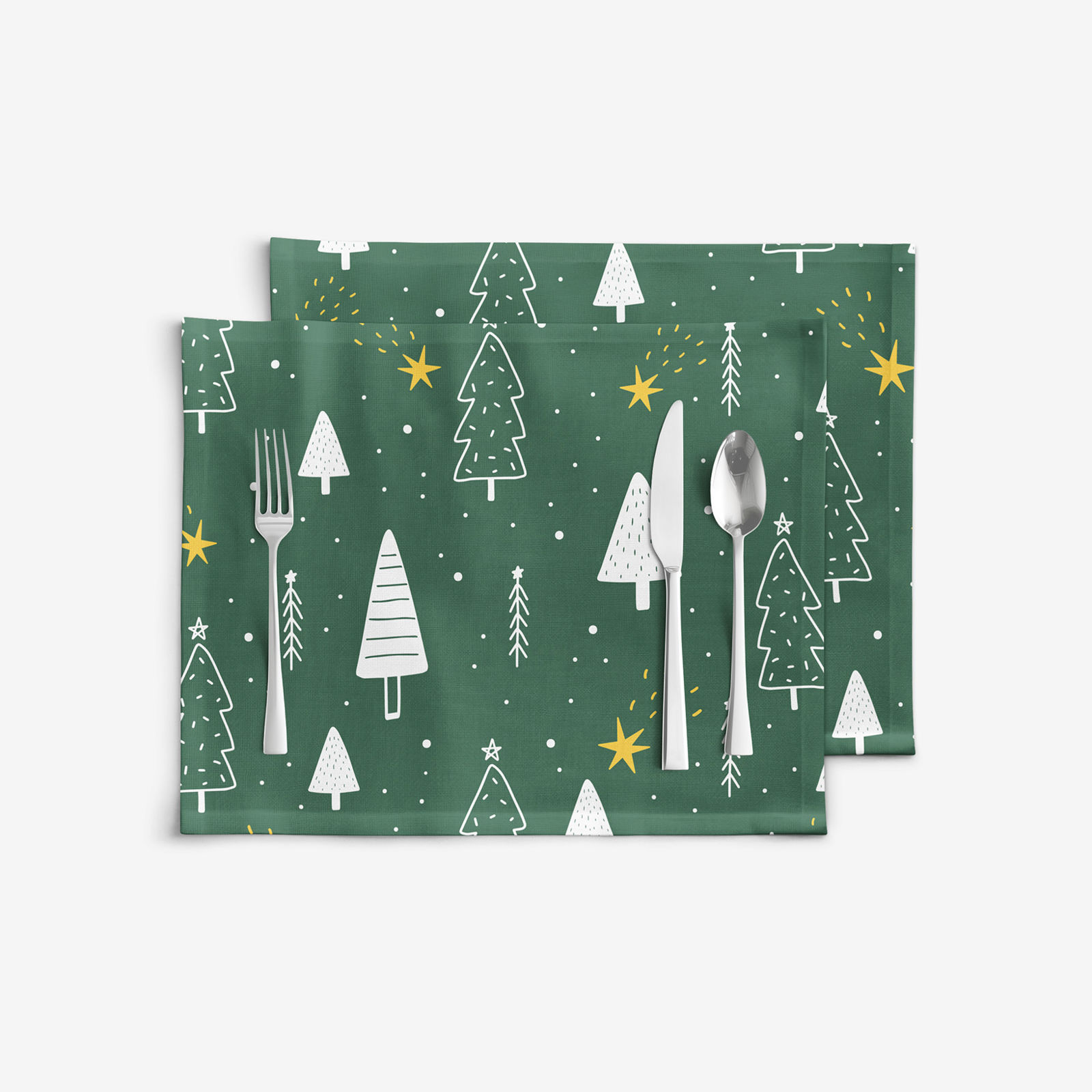 Weihnachts-Tischset 100% Baumwolle - magische Weihnachten - 2 Stück