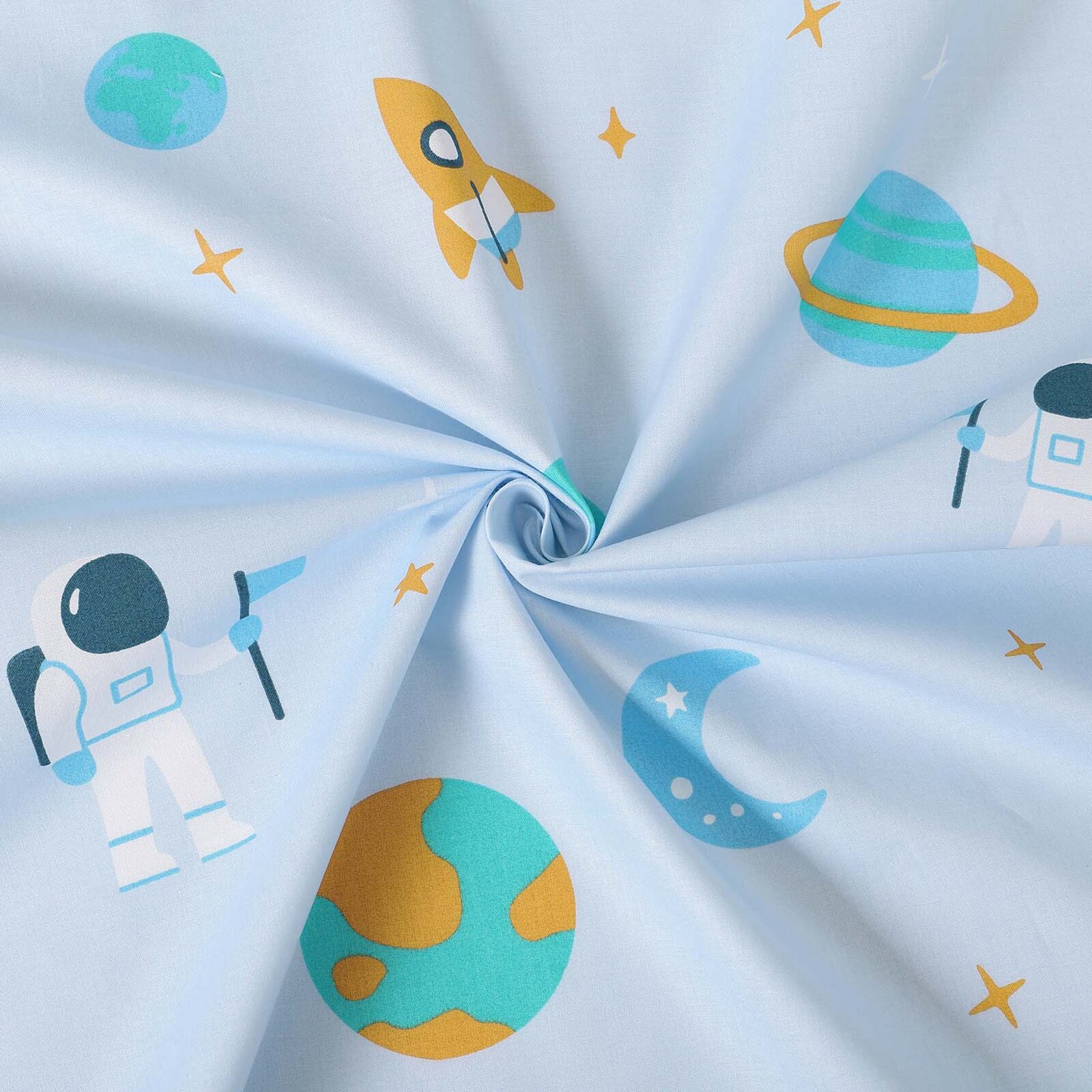 Baumwollstoff - Astronauten im Weltraum