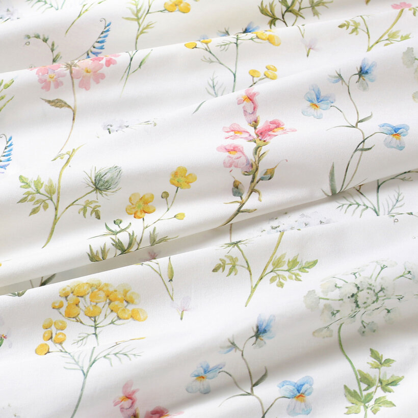 Baumwollstoff Deluxe - blühender Frühling
