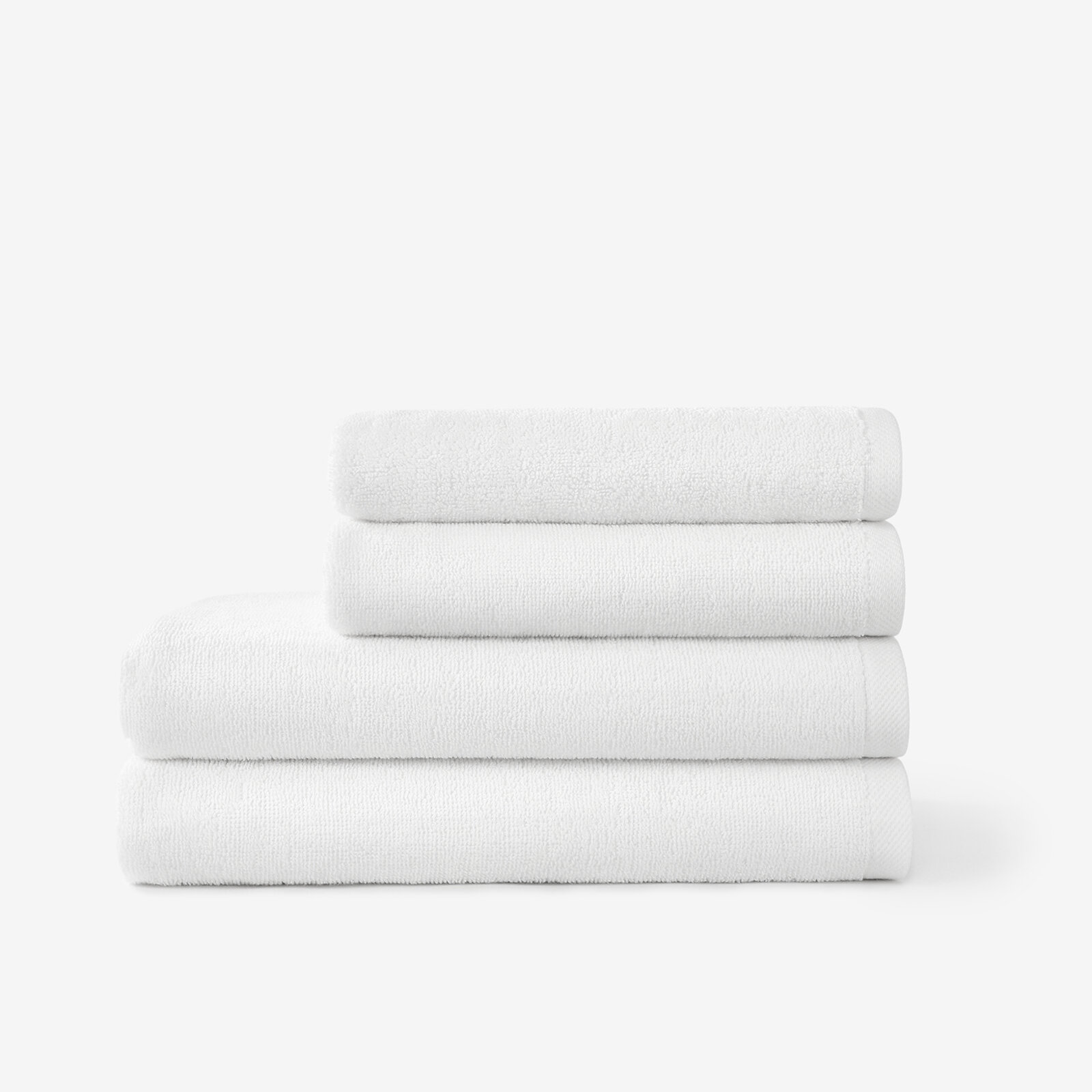 Frottierhandtuch/Duschtuch Soft ohne Bordüre – weiß