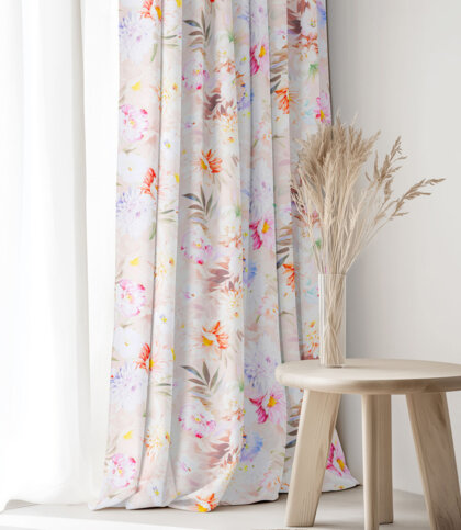 Vorhang aus Baumwolle Deluxe - wilde Blumen