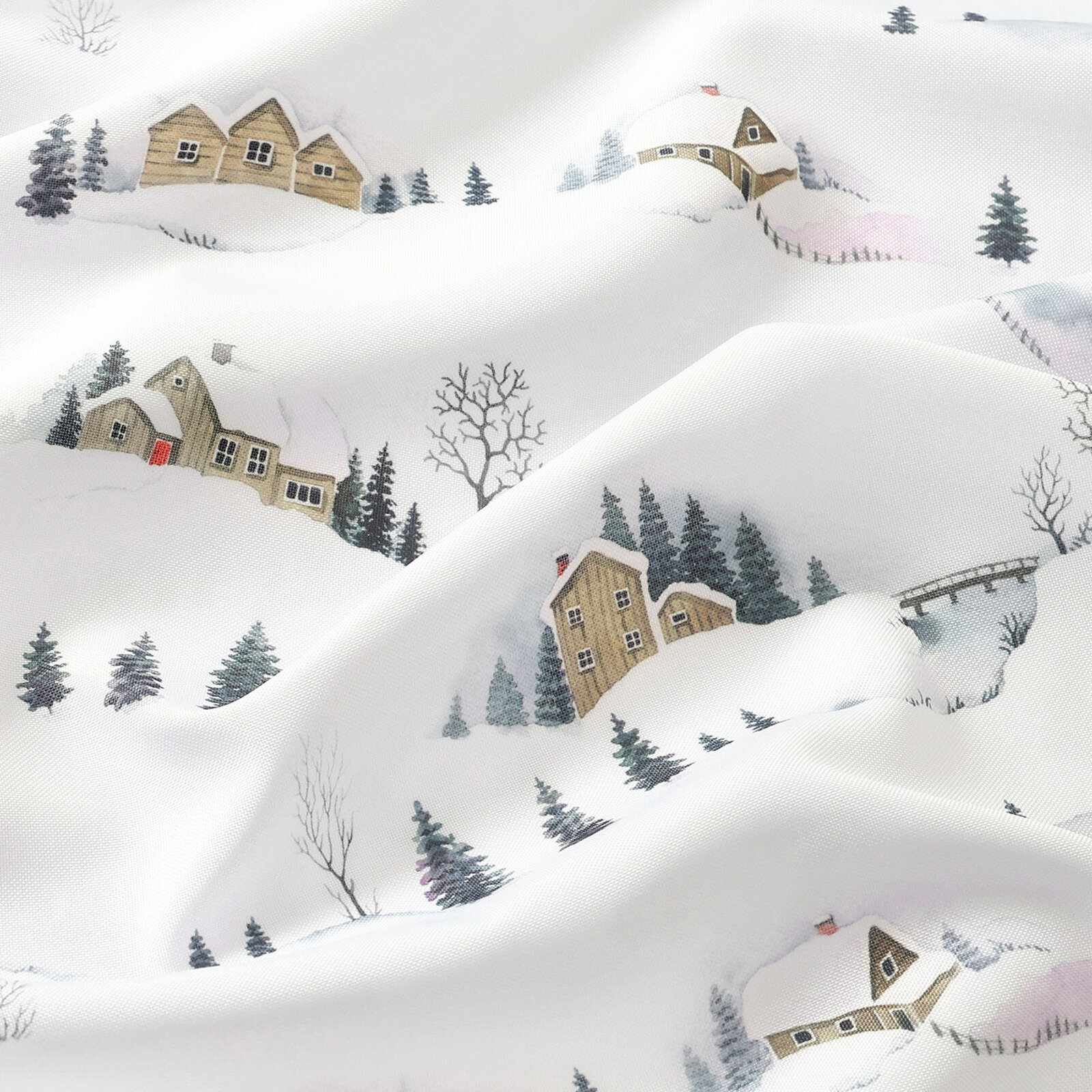 Weihnachtliches Teflon-Tischset - Winterlandschaft - 2 Stück