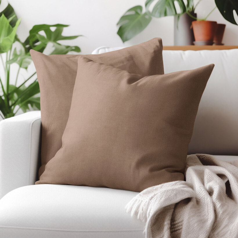 Dekorativer Kissenbezug Marbella - mokka