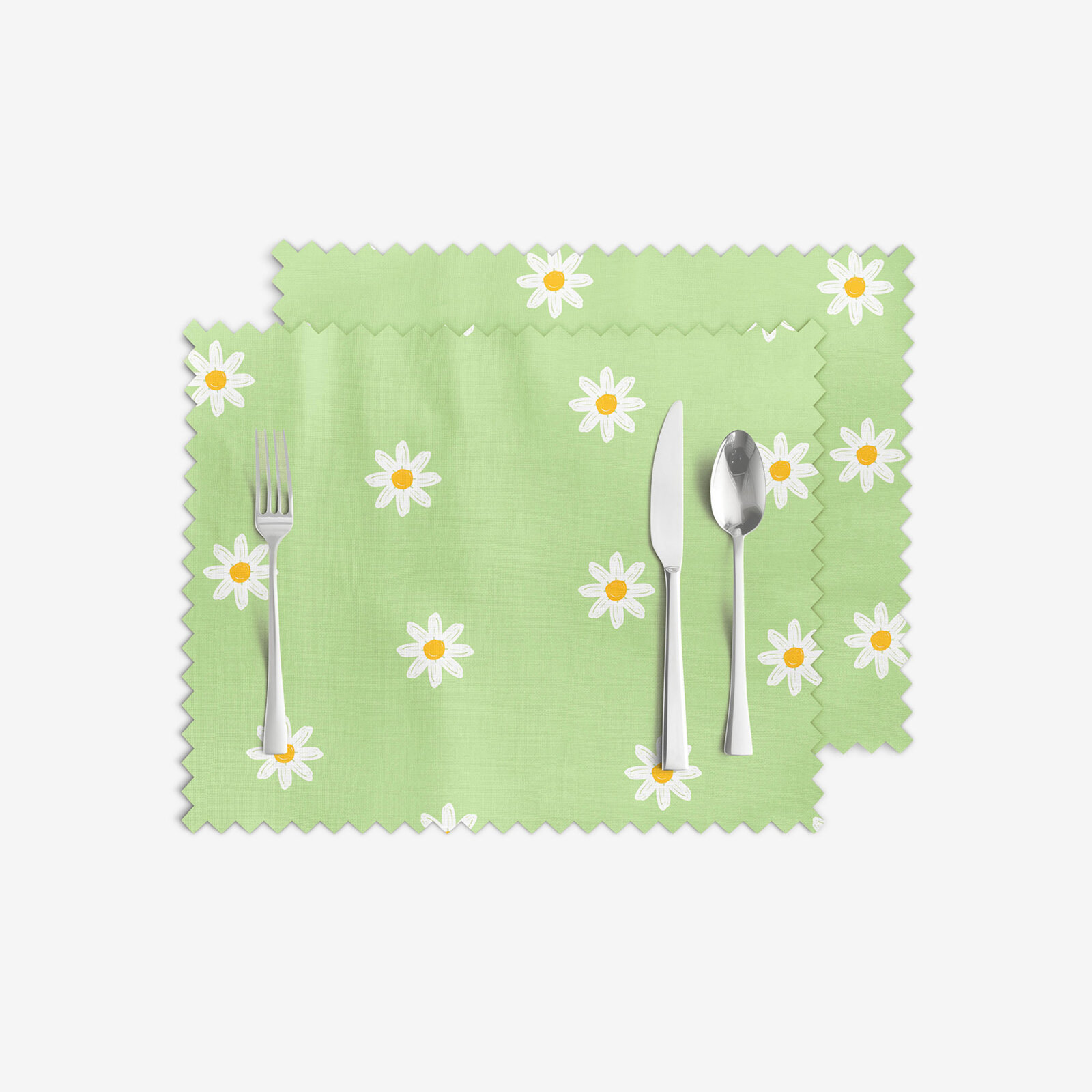 Tischset Teflon - Margeriten auf Grün - 2 Stück