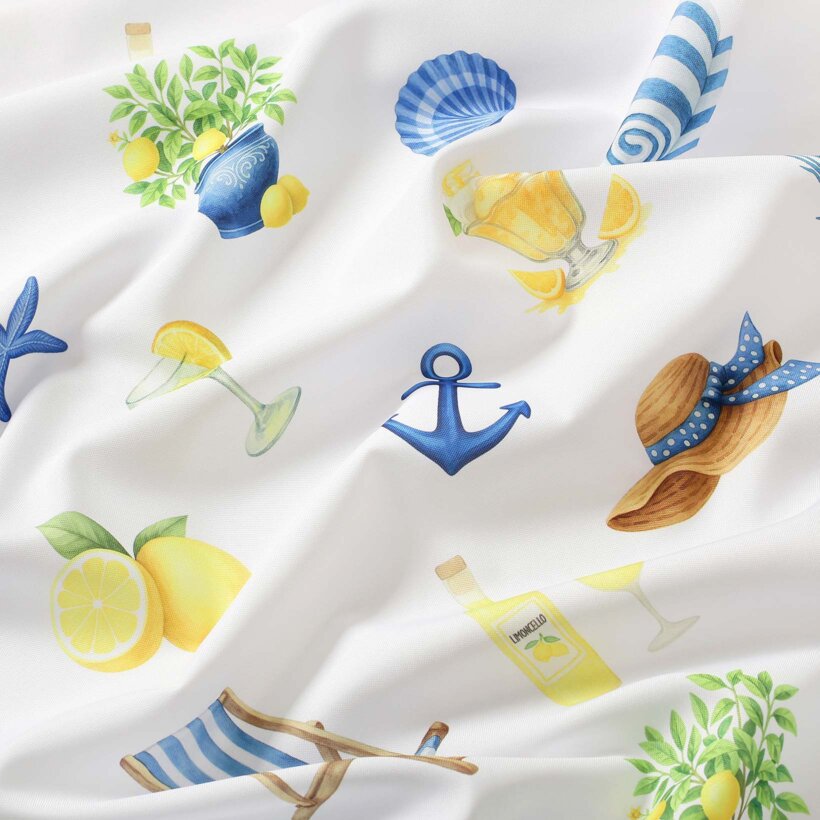 Runde Tischdecke Teflon - italienischer Sommer