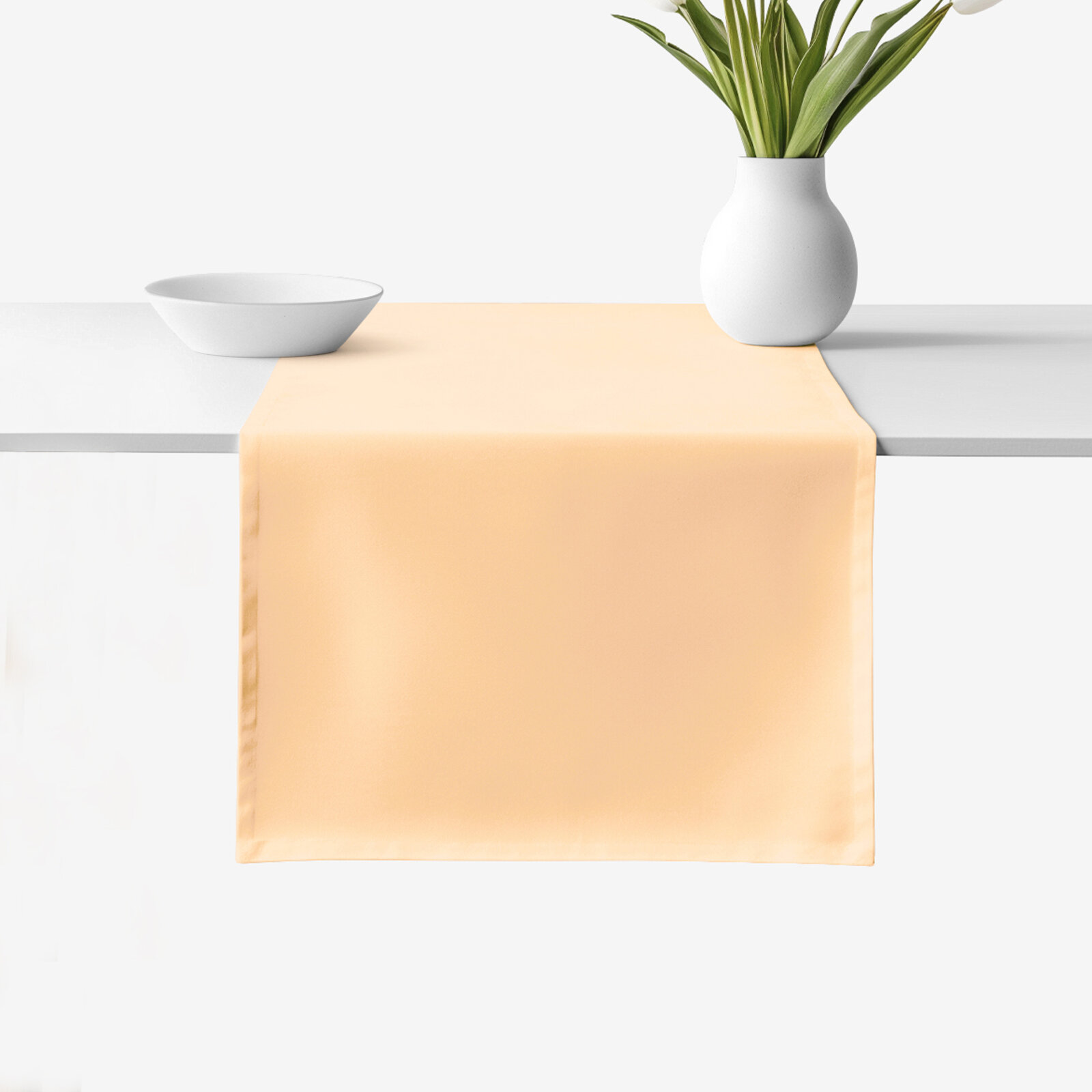Tischläufer aus 100% Baumwolle - apricot