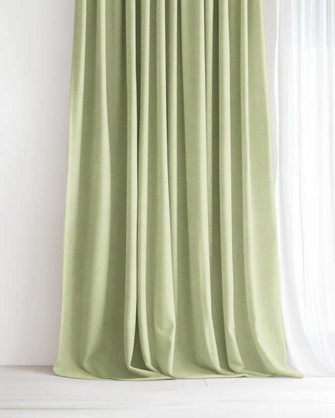 Dekorativer Vorhang Marbella - erbsengrün
