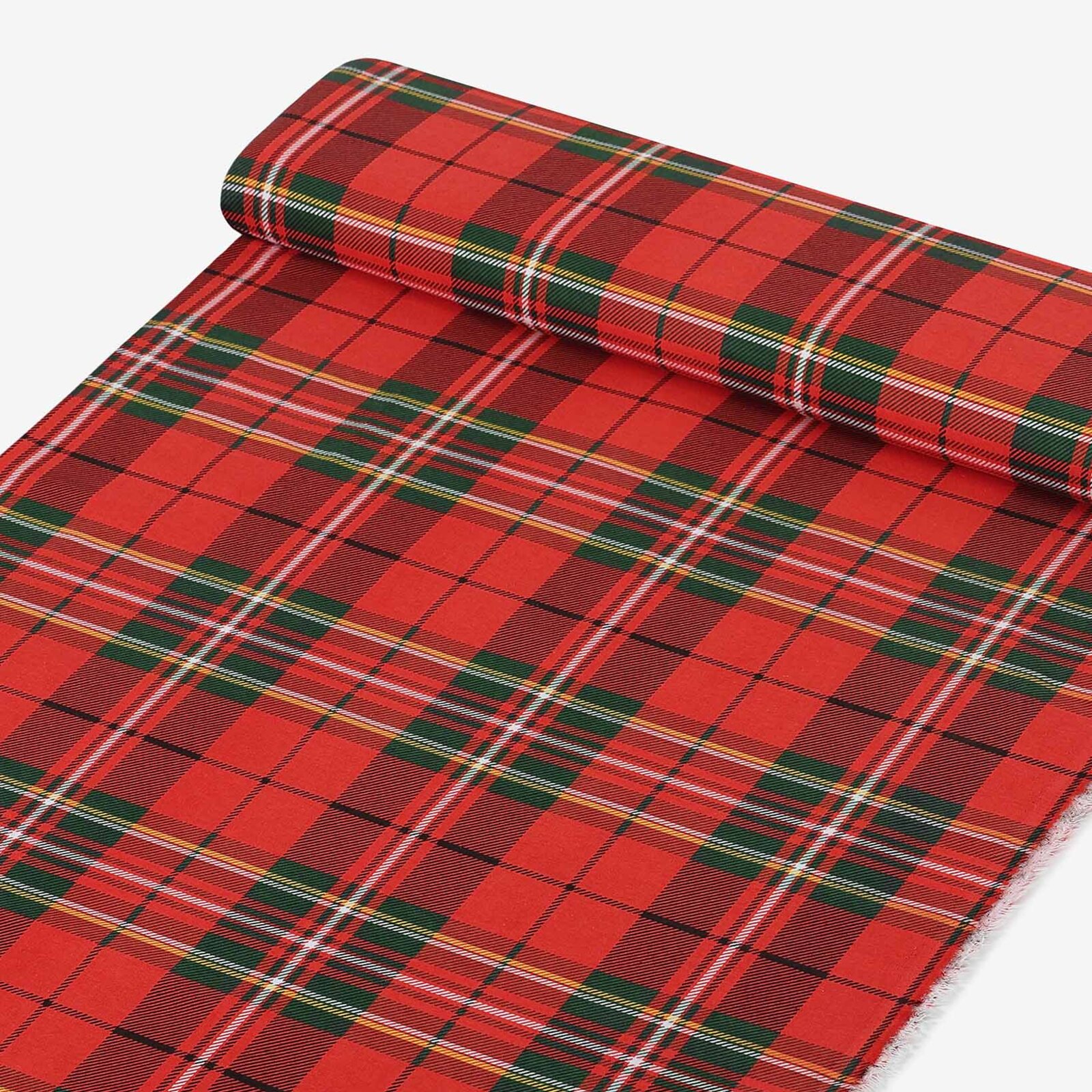 Weihnachtlicher Flanellstoff - rotes Karo