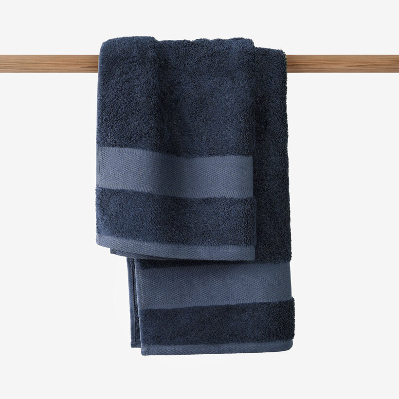 Bambus-Handtuch/Badetuch - marineblau