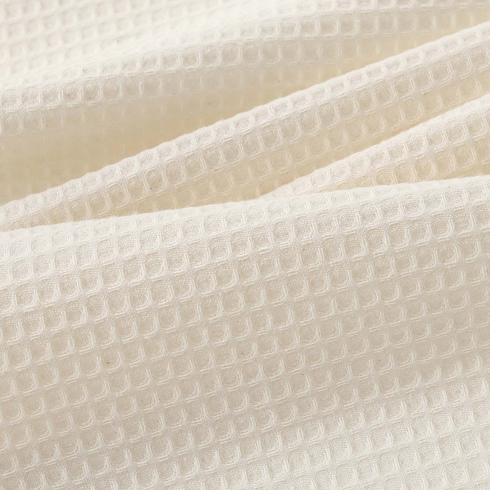 Waffel-Geschirrtuch mit Stickerei - Kornblumen auf Creme