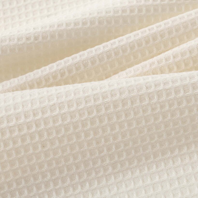 Waffel-Geschirrtuch mit Stickerei - Kornblumen auf Creme