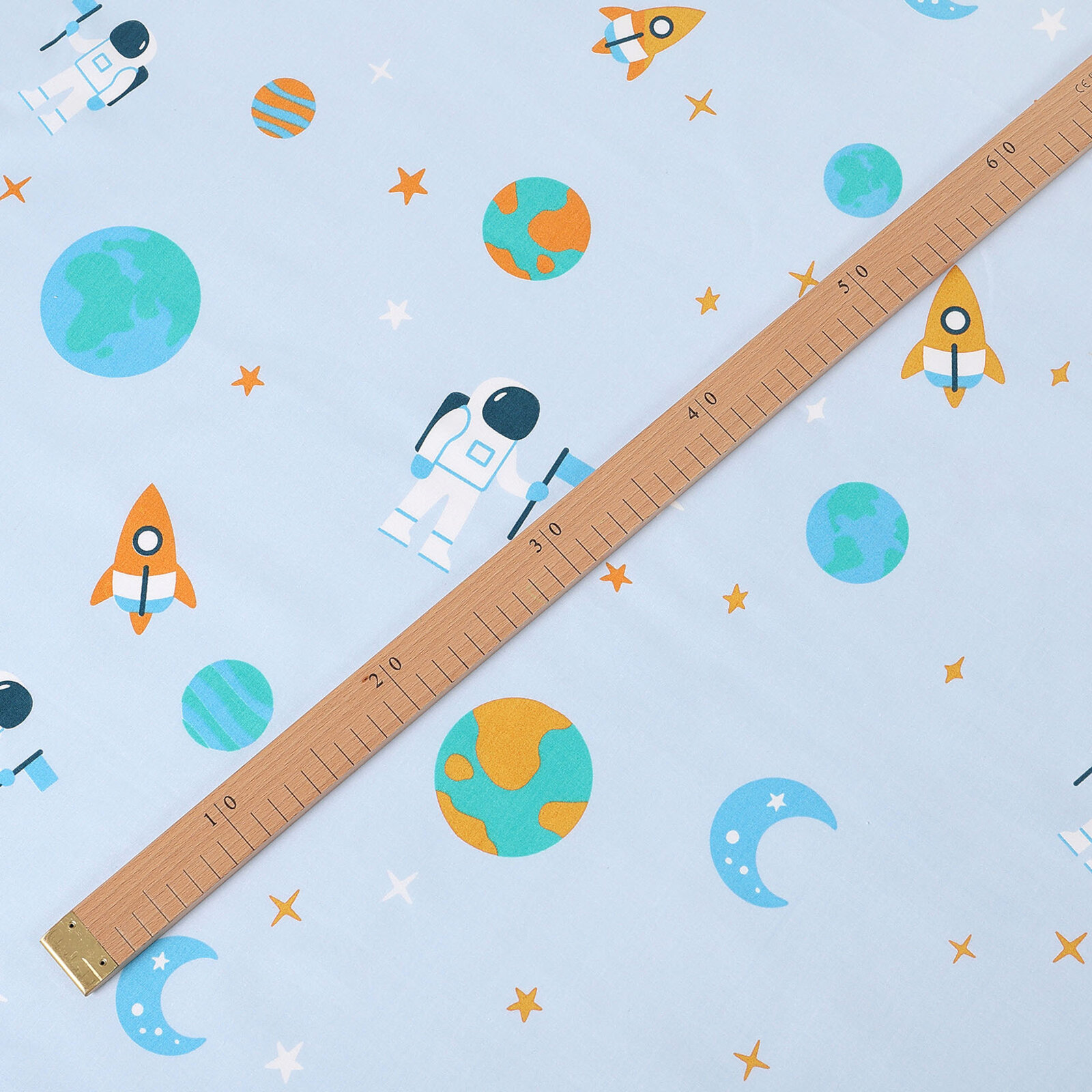 Baumwollstoff - Astronauten im Weltraum