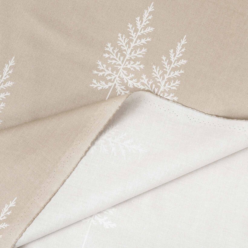 Weihnachtlicher Baumwollstoff - Nordische Tannenbäume