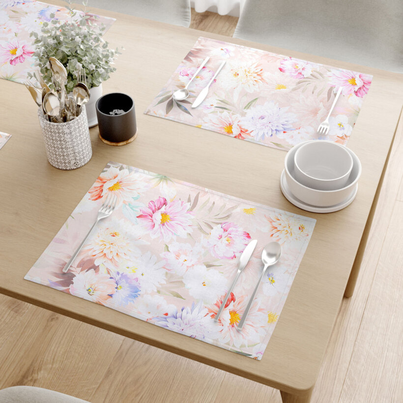 Tischset 100% Baumwolle Deluxe - wilde Blumen - 2 Stück
