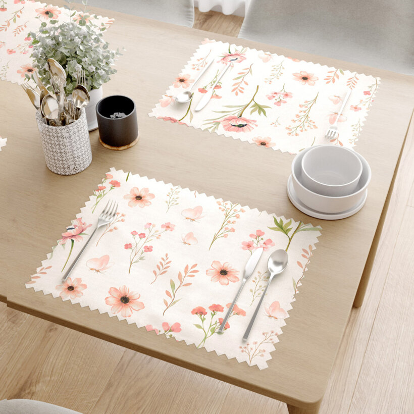 Teflon-Tischset - Rosa Blümchen - 2 Stück