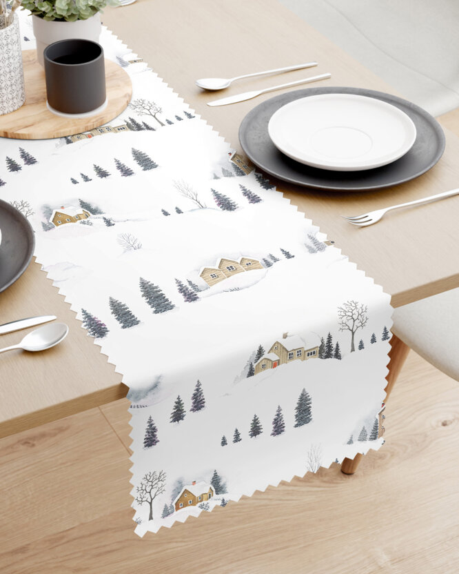 Weihnachtlicher Teflon-Tischläufer - Winterlandschaft