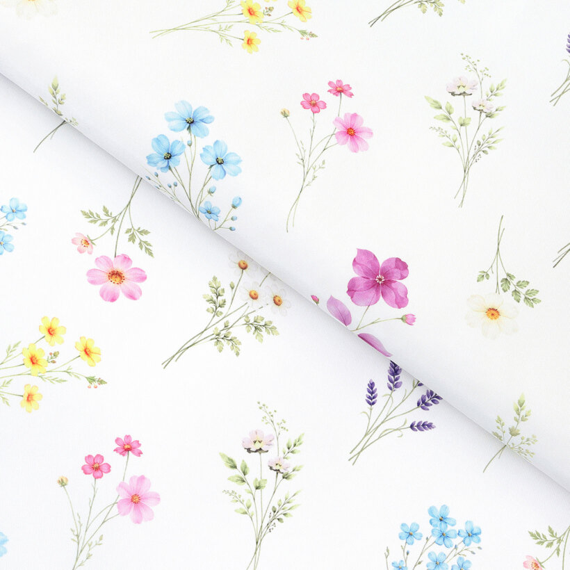 Teflonstoff für Tischdecken - Blumengarten