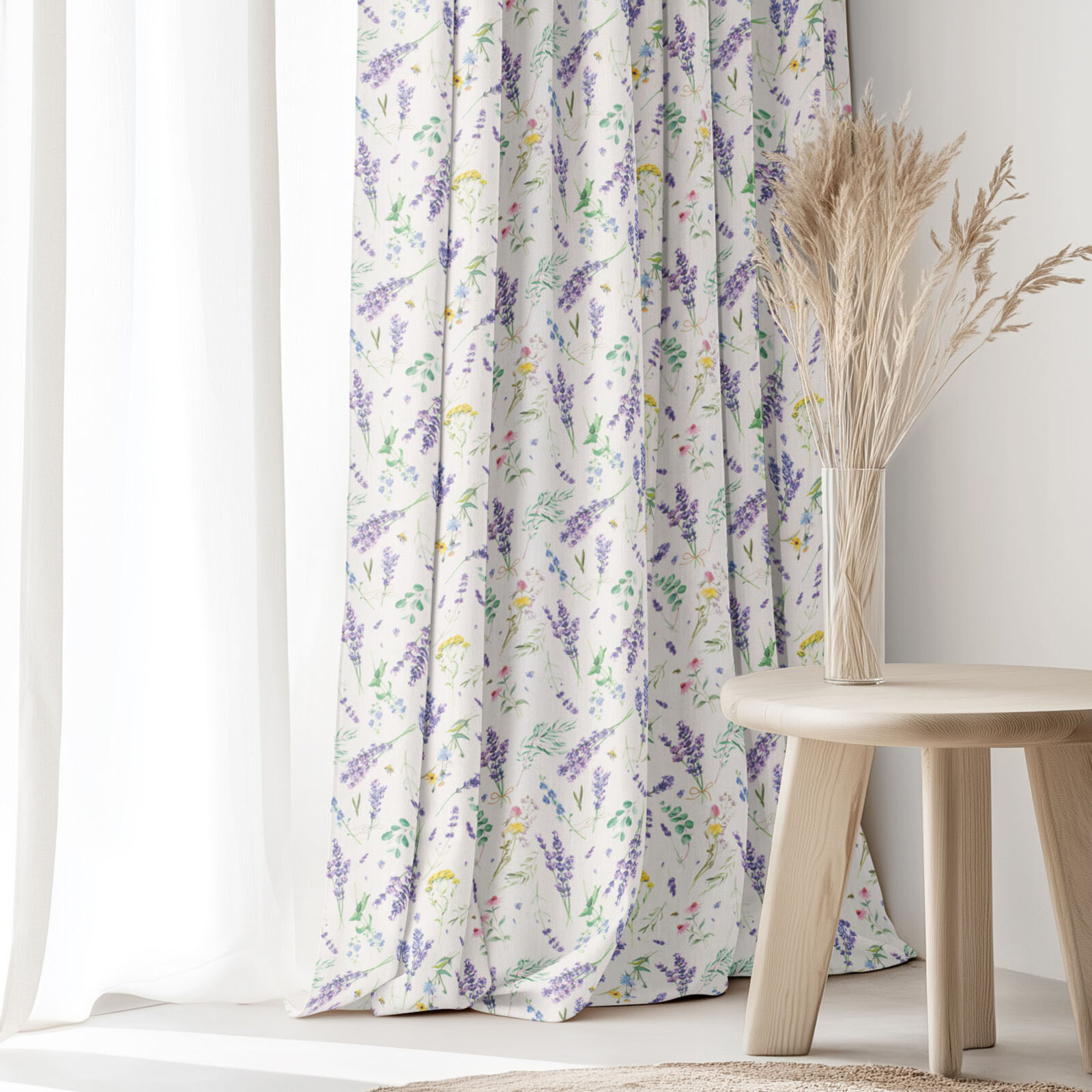 Dekorativer Vorhang Valencia - Lavendelgarten
